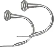 Amazon Basics Decorative Curtain/Drapery Holdback, Set of 2, Silver Nickel, 4-Pack