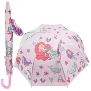 A2Z 4 Kids Girls Walking Umbrella Stick umbrella Waterproof Mermaid Brolly 71cm