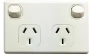 Double Power Point GPO Electrical Socket and Switch Outlet DGPO 3 Pin