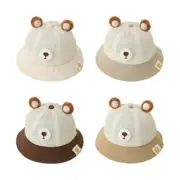 6-24M Baby Bucket Hat Summer Sun hat Toddler Fisherman Hat Bear ear Hat Mesh hat