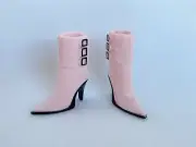 Barbie Doll Pink Fashion Boots / Shoes , Soft Plastic, Pointy - 1990s Vintage
