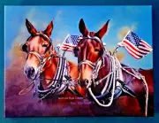 CANVAS PRINT BY MARTI HUBBELL SIGNED! AMERICAN BLUE COLLAR 15X20 FREE SHIPPING!