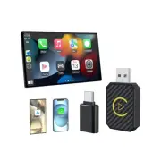 Mini Android Auto Wireless Adapter and Wireless CarPlay Adapter-USB CarPlay W...