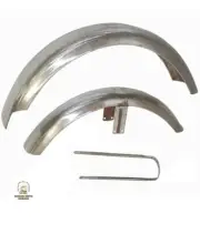 FIT FOR Norton Commando Front & Rear Mudguard Fender Set Raw Steel