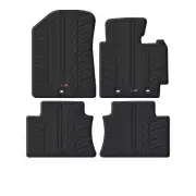 TRAVALL All Weather Floor Mats for Kia Soul (2013-2019) Premium Black Rubber