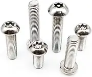 M3 M4 M5 M6 M8 M10 M12 304 Stainless Steel Six Lobe Torx Button Round Head with Pin Anti-theft Tamper Proof Security Bolt Screw - (Size: 5pcs M6, Length: 80mm)