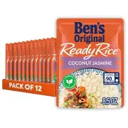 BEN'S ORIGINAL Ready Rice Coconut Jasmine Flavored Rice, 8.5(Pack of 12)Oz