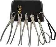 6-Piece Bonsai Tool Set,Concave Cutter,Knob Cutter,Jin Pliers,Wire Cutter,Bonsai Scissors, Bonsai Root Hook