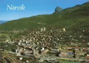 Narvik Aerial View Summer Clear Day Norway Vintage Postcard