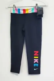 Nike One Big Girls Capri Training Tights Multi Sz XL - NWT