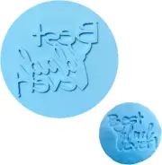 Best Dad Ever Fondant Embosser or Cookie Stamp,3D Raised Design Fathers Day Embo