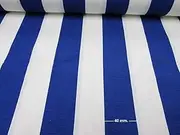 Sofia Striped Fabric - 4cm Wide Stripes for Curtains Upholstery Home Decor Table Runner Material - 6 colours - 140cm wide (sold by the metre) (BLUE & WHITE)