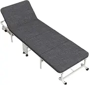 Cotton Foldable Camping Bed with Mattress Height Adjustable Foldable Bed Portable Camping Beds for Outdoor Travel Office