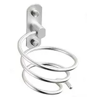 Aluminum Hair Dryer Holder - Spiral Practical Wall Mount Hang Shelf, Rack Hair Drier Storage Organizer with Plug Hook Bathroom Accessories Set Convenient Households Rack