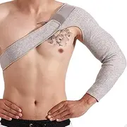 Sports Shoulder Pads for Men Women Unisex, Adjustable Long Sleeves Shoulder Support Brace, Support Strap for Broken, Fractured Bones, Shoulder Rotator to Prevent Injuries,XL（Weight 85-100kg）