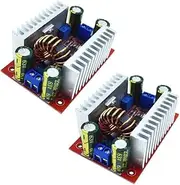 Reland Sun 2pcs DC 400W 15A Step up Boost Converter Constant Current Power Supply LED Driver 8.5-50V to 10-60V Voltage Charger Step Up Module