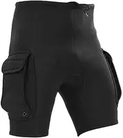 3 mm Neoprene Trousers Swimming Trunks for Men Diving Shorts Snorkelling Shorts Swimming Shorts Wetsuit Trousers with Side Pocket for Water Sports Swimming Snorkelling Beach Kayaking (M)