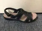 New Womens Clarks Leisa Skip Black Leather Sandals 26134309 size 12