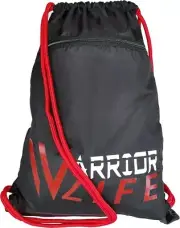 Warrior Life Training Gymsack Gym Bag Drawstring Training Backpack Black and Red