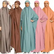 Abaya Caftan Islamic Kaftan Women Muslim Ramadan Prayer Dress Khimar Hijab Burqa