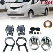 Front Bumper Foglamp Fog Light Cover Wires Switch Kit For Nissan NV200 2010-2018