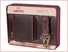 Levis Mens PASSCASE Wallet & KEYFOB & Utility Clip - Photo ID 7 Slots - BROWN