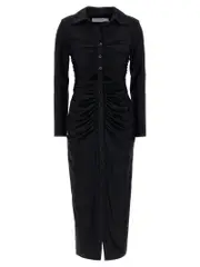[Self Portrait] Self Portrait-Black Jersey Cut Out Midi Abiti Nero-Donna 6UK Black