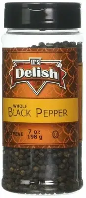 Whole Black Peppercorns, 7 oz Medium Jar