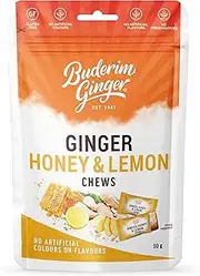 Buderim Ginger Honey Lemon Chews 50 g