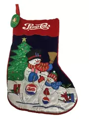 Kurt Adler Pepsi Cola Vintage Snowmen Christmas Stocking