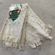 Vintage JA Briggs Kitchen Towel Pair Christmas Fingertip Montgomery Wards NEW