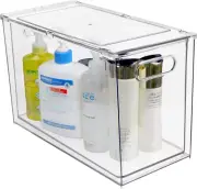 Clear Fridge Drawer Organizer with Pull-Out Drawer - Tall (1 Pack)