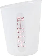 MAGICLULU Visible Scale Measuring Cup Silicone Beaker 250ml Liquid Container Graduations Easy to Clean Precise Dosage Lab Kitchen