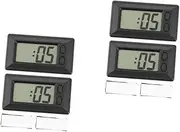 GLEAVI 2sets Durable Car Digital Clock Mini Electronic Calendar Display for Home Office Vehicle Screen Stylish Design Easy to Read 2pcs*2