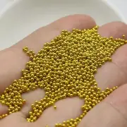 50 Gram Golden Glass Glass Caviar Microbeads NO HOLE 1.5mm +Storage Box Nail Art