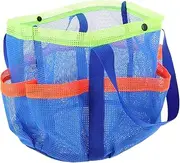 [GANAZONO] Large Beach Bags with Pockets Lightweight Mesh Travel Tote for Family Shower Caddy and Versatile Organization for Beach Trips and Camping