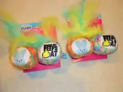 4 NEW PEEPS EASTER CAT TOYS Bunny Chick FEATHERS Cat nip Ball Styles will vary