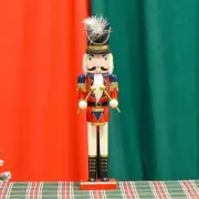 Christmas Nutcracker Figure Decor Wooden Nutcracker Ornaments for Kids Gifts