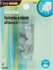 Dritz Home 9023 Twist Pins with Clear Heads (10-Piece)
