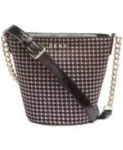 DKNY Kim Chain Bucket Leather Bag - Black/Gold MSRP$220
