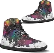 [Binienty] Unisex Men Women Barefoot Shoes Lace up High Top Minimalist Flat Sneakers Cross-Trainer Footwear