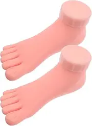FRCOLOR Practice Fake Foot Model Silicone Flexible Foot Model Movable Model Fake Foot Tool for Nails Training Salon DIY Display