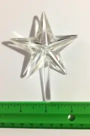 LARGE CLEAR CLASSIC STAR Ceramic Christmas Tree VINTAGE RARE TOPPER