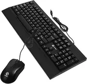 WATIIFUFU Ergonomic Keyboard Waterproof Gaming Keyboard Set Large Hand Rest Modern Minimalist Design Sturdy for Office Home Use