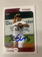 Shao-Chin Chiang 2015 Signed Mahoning Valley Scrappers