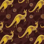 Quilting Patchwork Sewing Fabric Aussie Allovers Kangaroo Aboriginal 50x55cm FQ