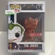 Funko POP! Heroes Batman Arkham Asylum The Joker #53 Orange Metallic w Protector