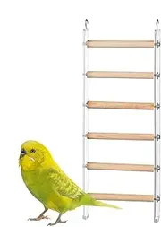 Bird Ladder for Cage | Inner Cage Climbing Toy,Birds Climb Ladder with 360° Rotatable Hook for Lovebirds, Parrot, Parakeet, Budgies, Cockatiel