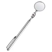 Retractable Telescopic Inspection Flexible Round Mirror Silver Pocket Clip New