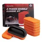 Griddle Cleaning Kit for Blackstone,Scouring Pads Brush with Handle-Flat Top ...